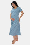 Sweetmoon Maternity Gown - Blue — thumbnail 3